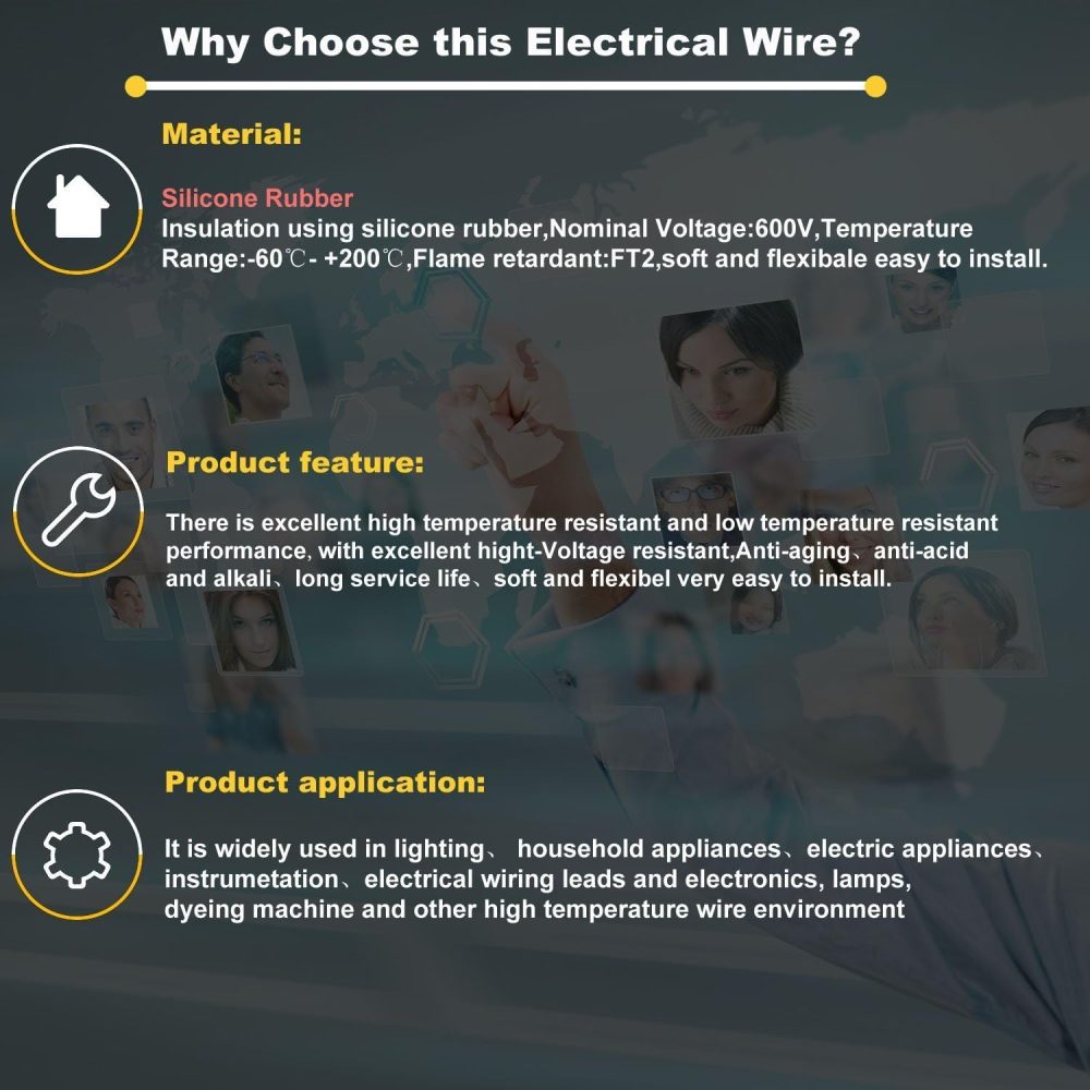 30awg Wire Flexible Silicone Wire,30 Gauge Tinned Copper Wires Silicone Rubber Insulated (6 Different Colored 66ft / 20m Each)(OD: 0.8 mm) Stranded Wire 60V Hook up Wires - Image 7