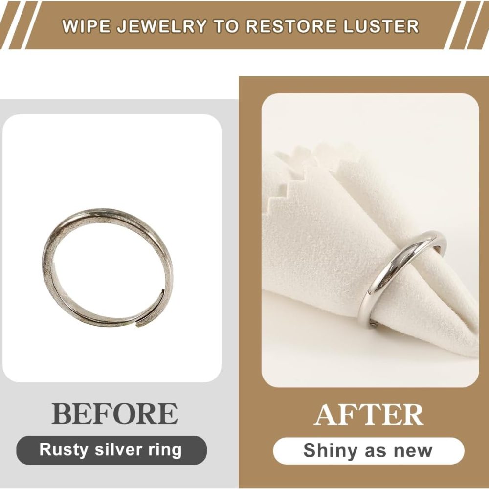 PUPPYSEW 50PCS Jewelry Cleaning Cloth Sterling（擦银布） - Image 4