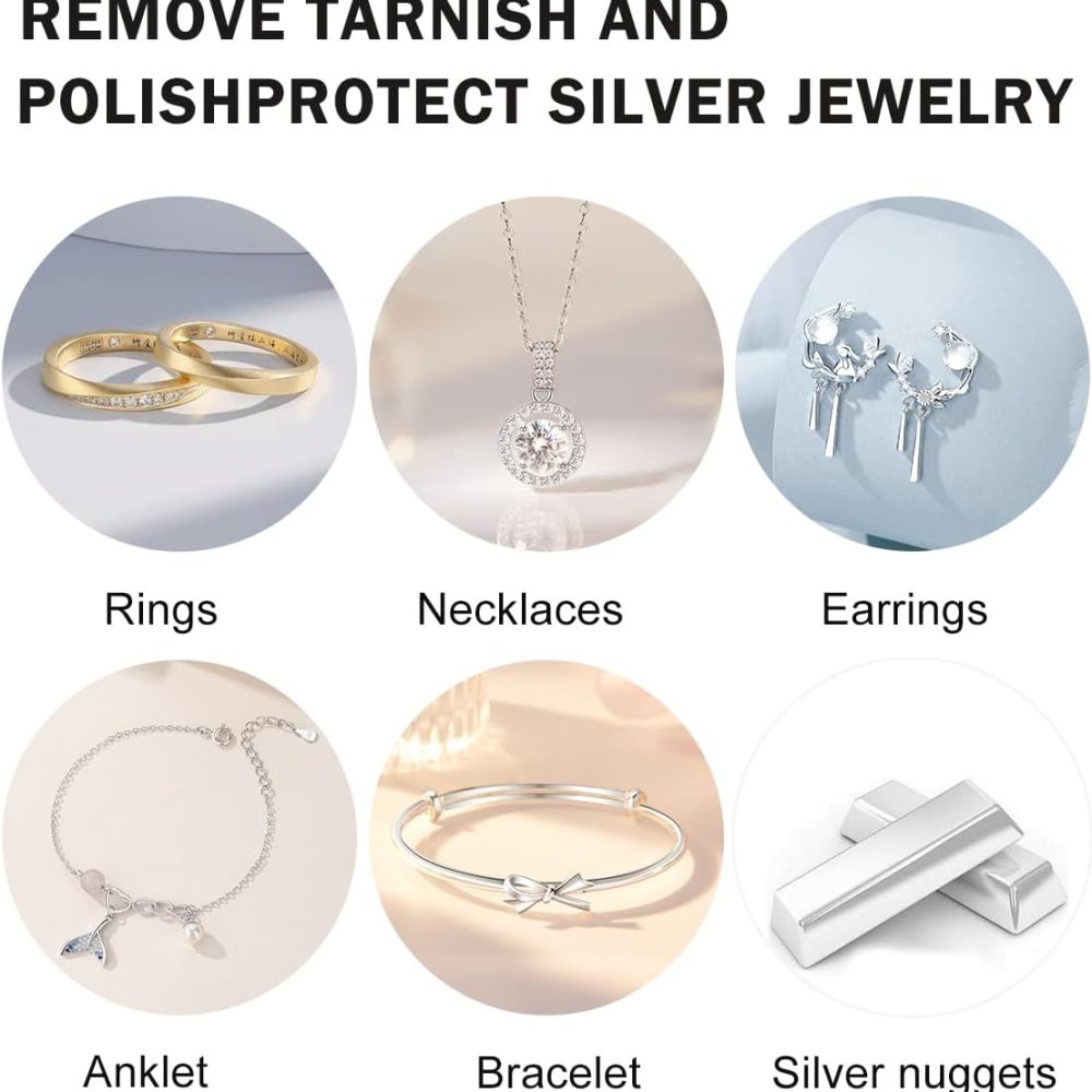 PUPPYSEW 50PCS Jewelry Cleaning Cloth Sterling（擦银布） - Image 8