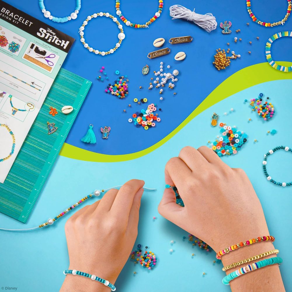 Fashion Angels Disney Stitch DIY Bracelet Making Kit, Includes 1,000+ Shell Beads, Tassels, & More, Lilo & Stitch Collectable Jewelry for Kids, Teen Girls & Boys - Image 5