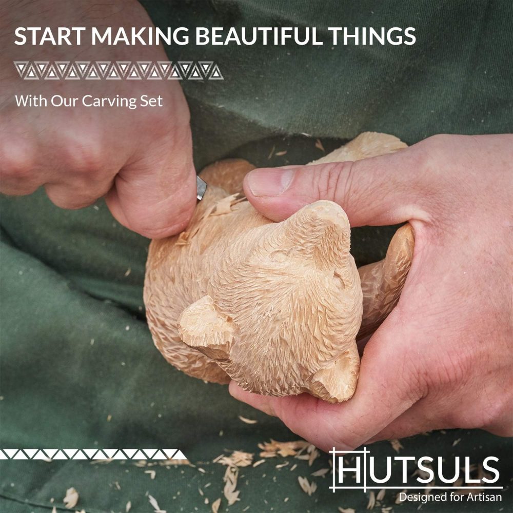 Hutsuls Wood Carving Tools Set - Easy to Use 12 pcs Mini Wood Chisel Beginner Wood Carving Kit for Adults & Kids Carving Kit Gift - Image 5