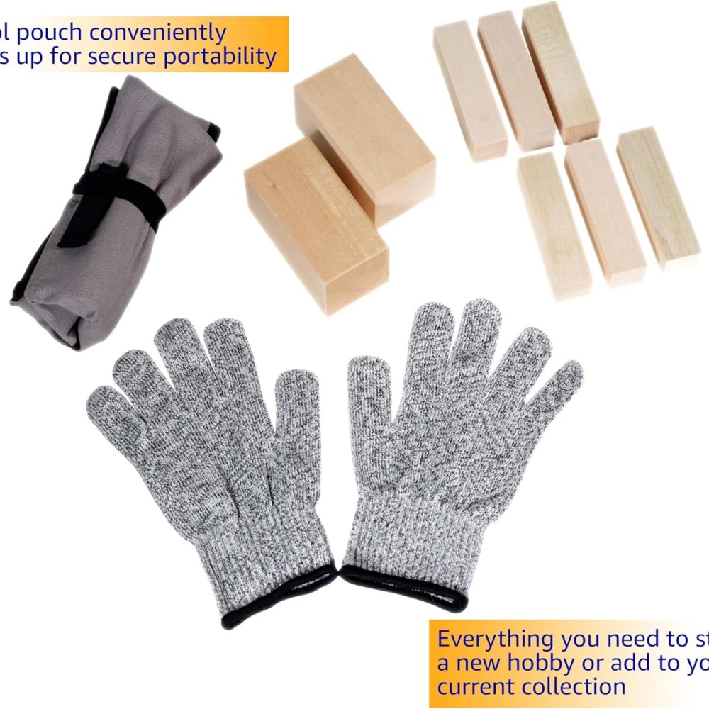 Trademark Innovations CRVNG Wood Carving kit, Tan - Image 3