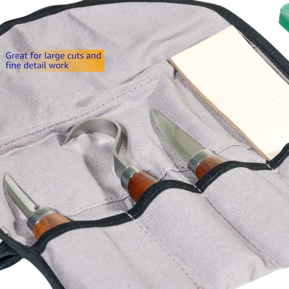Trademark Innovations CRVNG Wood Carving kit, Tan - Image 4