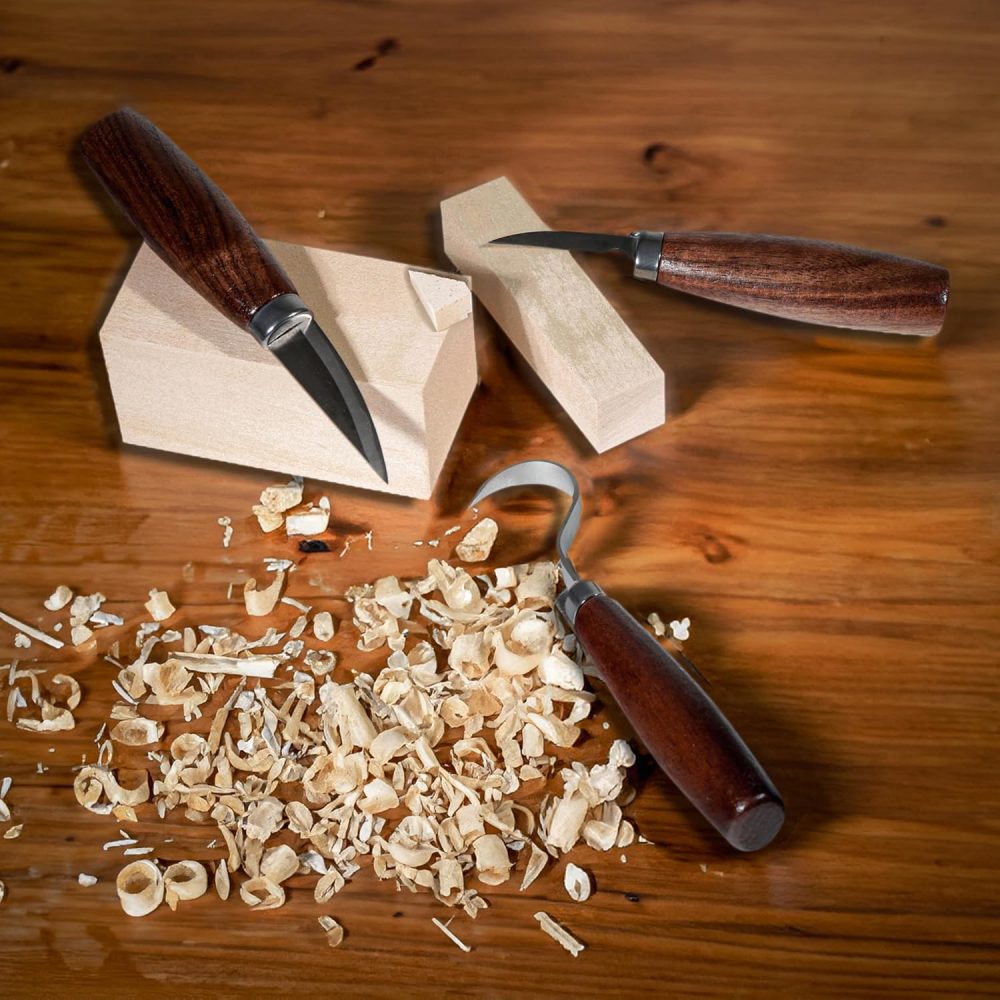 Trademark Innovations CRVNG Wood Carving kit, Tan - Image 5