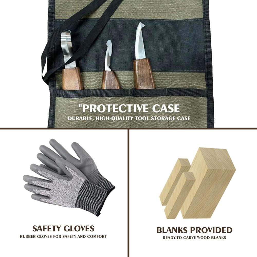 Wood Carving Kit with Video Tutorials & Paints - Complete Wood Carving Tools and Whittling Kit, Perfect Hobby Kit for Adults, Includes Whittling Knife and Wood Carving Set for Beginners & Pros - Image 5